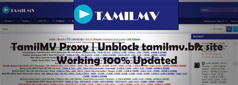 proxy of tamilmv|TamilMV Proxy: Top Mirrors To Easily Unblock It